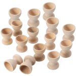 15 pices sries porte - oeufs de pques coquetiers stockage en bois supports oeufs tenant des tasses ...