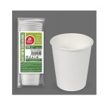 15 gobelets carton bio cafe 25cl blanc