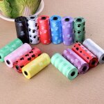 150 pi�ces / 10 rouleaux d�gradable pet chien d�chets caca sac avec impression de patte doggy sac merde ...