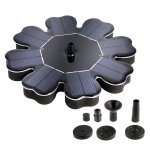 195mm 2. 5w solaire aliment flottant fontaine pompe kit bain d'oiseau piscine jardin etang flottant ...