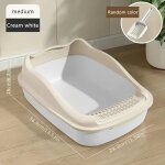 1pc bac a litière pour chat surdimensionné semi fermé toilette pour chat anti sable petit chat bac a ... 1pc bac a litière pour chat surdimensionné semi fermé toilette pour chat anti sable petit chat bac a ...
