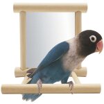 1pc naturel perroquets en bois balan�oire jouet oiseaux fournitures jouets perche suspendus balan�oires ...