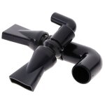 1pc noir aquarium r�servoir pompe bec de canard sortie d'eau buse bec de canard retour tuyau raccord ...