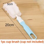 2. 0l - brosse de tasse de 1 pc - bouteille d'eau de sport pour course a pied, bouteille de motivation, ...