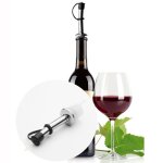 2 dans 1 acier inoxydable bouchon de bouteille de vin bec verseur bouchon vin verseurs bar accessoires ...