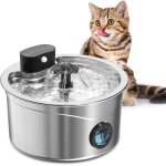 2. 6l fontaine a eau chat sans fil, inox fontaine a eau pour chat, rechargeable 4000mah a pile, detecteur ... 2. 6l fontaine a eau chat sans fil, inox fontaine a eau pour chat, rechargeable 4000mah a pile, detecteur ...