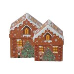 2 bo�tes cadeaux maisons pain d'epices 15. 6x18cm