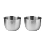 2 bols de cuisine en acier inoxydable 304, 2800ml, design profond, cuisson des gteaux, pain, salade, ...
