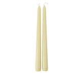 2 bougies flambeau coniques 25cm 7h sauge