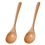 2 cuillres en bois pour manger, cuillre a caf artisanale ecologique pour le dner, desserts a la salade, ...