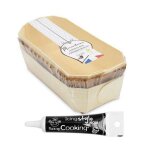 2 moules a cake bois 24 cm + 4 caissettes de cuisson + stylo glaage noir