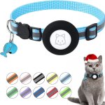 2 pcs bleu clair rglable rflchissant collier collier chat anti etranglement pour chat chaton chiot ...