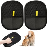 2 pcs d�m�nagement de cheveux pour animaux de compagnie glove, gants antistatiques s a double faces, ...