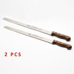 2 pcs - erzurum couteau a doner kebab, en acier inoxydable, long tranchant pour viande, shawarma gyro ...