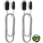 2 pcs de nettoyage de tuyau 200 cm, canalisation en acier inoxydable et nylon, nettoyage tuyaux aquarium, ...