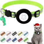 2 pcs vert clair r�glable r�fl�chissant collier collier chat anti etranglement pour chat chaton chiot ...