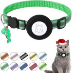 2 pcs vert rglable rflchissant collier collier chat anti etranglement pour chat chaton chiot avec ...
