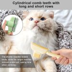 2 peigne pour chats, anti - puces autonettoyant puces pour chats & chiens, peigne a d�m�loir avec bouton ...
