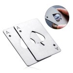 2 pices(argent) ouvre - bouteille de poker, ouvre - bouteille en acier inoxydable, adapt a la taille ...