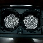 2 pi�ces de coussin de tasse a eau incrust� de diamants universels mont�s sur voiture, coussin de tasse ...