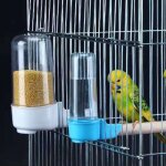 2 pièces mangeoire pour oiseaux et buveur ensemble clair de semences en plastique et distributeur d'eau ... 2 pièces mangeoire pour oiseaux et buveur ensemble clair de semences en plastique et distributeur d'eau ...