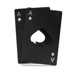 2 pi�ces(noir) ouvre - bouteille de poker, ouvre - bouteille en acier inoxydable, adapt� a la taille ...