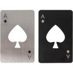 2 pi�ces ouvre - bouteille de poker, (noir et argent)ouvre - bouteille en acier inoxydable, adapt� a ...