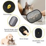 2 pi�ce gants de toilettage double face pour animaux, gants antistatiques pour poils d'animaux, removal ...
