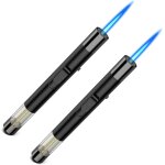 2 pièces jet flamme briquet à gaz, 19cm briquet tempête au butane rechargeable, verrouillable briquet ... 2 pièces jet flamme briquet à gaz, 19cm briquet tempête au butane rechargeable, verrouillable briquet ...