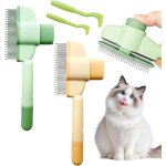 2 pi�ces peigne de toilettage pour chat avec bouton d'�pilation, ensemble de peigne pour chat et peignes ...