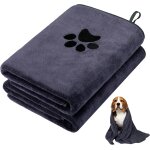 2 pices serviette chien, 10050cm serviette microfibre schage rapide pour chien, serviette chien super ...