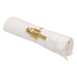 2 ronds de serviette casse - noisette metal or