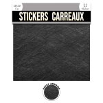 2 stickers effet ardoise - 30 x 30 cm - noir