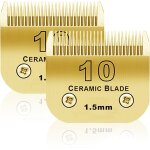 2 unité 10# lame de rechange pour toilettage de chiens, compatible avec les séries heiniger / max45 / ... 2 unité 10# lame de rechange pour toilettage de chiens, compatible avec les séries heiniger / max45 / ...
