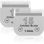 2 unité 15# lame de rechange pour toilettage de chiens, compatible avec les séries heiniger / max45 / ... 2 unité 15# lame de rechange pour toilettage de chiens, compatible avec les séries heiniger / max45 / ...