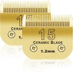 2 unité 15# lame de rechange pour toilettage de chiens, compatible avec les séries heiniger / max45 / ... 2 unité 15# lame de rechange pour toilettage de chiens, compatible avec les séries heiniger / max45 / ...
