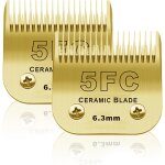 2 unit� 5fc lame de rechange pour toilettage de chiens, compatible avec les s�ries heiniger / max45 / ...