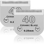 2 unit� lame de rechange pour toilettage de chiens, compatible avec les s�ries heiniger / max45 / andis ...