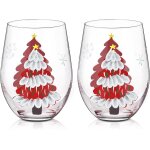 2 verres a vin sans pied peints a la main 560 ml