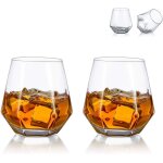 2 verres a whisky g�om�triques inclin� en diamant