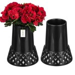 2 x flacon vase cimetire dor cne ajour 25x20 cm composition funraire graphite