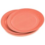 20 assiettes en carton 23 cm unies terracotta
