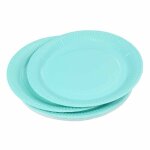 Lot de 20 assiettes en carton  vitamine  23cm menthe