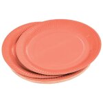Lot de 20 assiettes en carton  vitamine  23cm terracotta