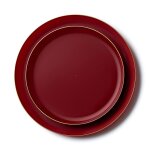 20 assiettes edge prestige cranberries et or