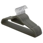 20 cintres en velours pivotant antiglisse, gris + argent 20 cintres en velours pivotant antiglisse, gris + argent