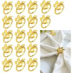 20 pièces rond de serviette en métal, porte - serviettes forme de feuille, anneau serviette de table ... 20 pièces rond de serviette en métal, porte - serviettes forme de feuille, anneau serviette de table ...
