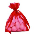 20 sacs en organza 7. 5 * 10cm - rouge