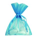 20 sacs organza 7. 5x10cm turquoise