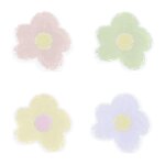 20 serviettes cocktail papier fleurs 26cm pastel